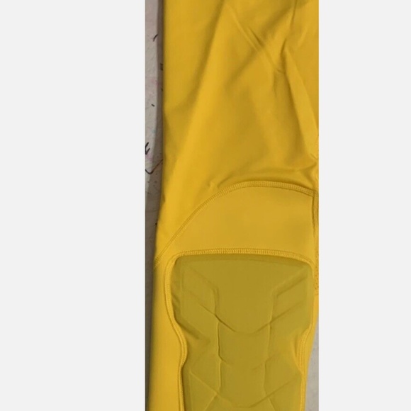 Nike NBA Pro HyperStrong Padded 3/4 Tights Men’s Pants Yellow - Picture 4 of 4